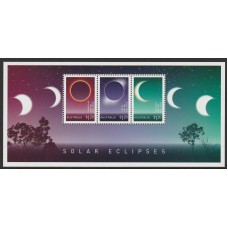 2023 Solar Eclipses Australian $1.20 Stamp Minisheet of 3 Mint Stamps